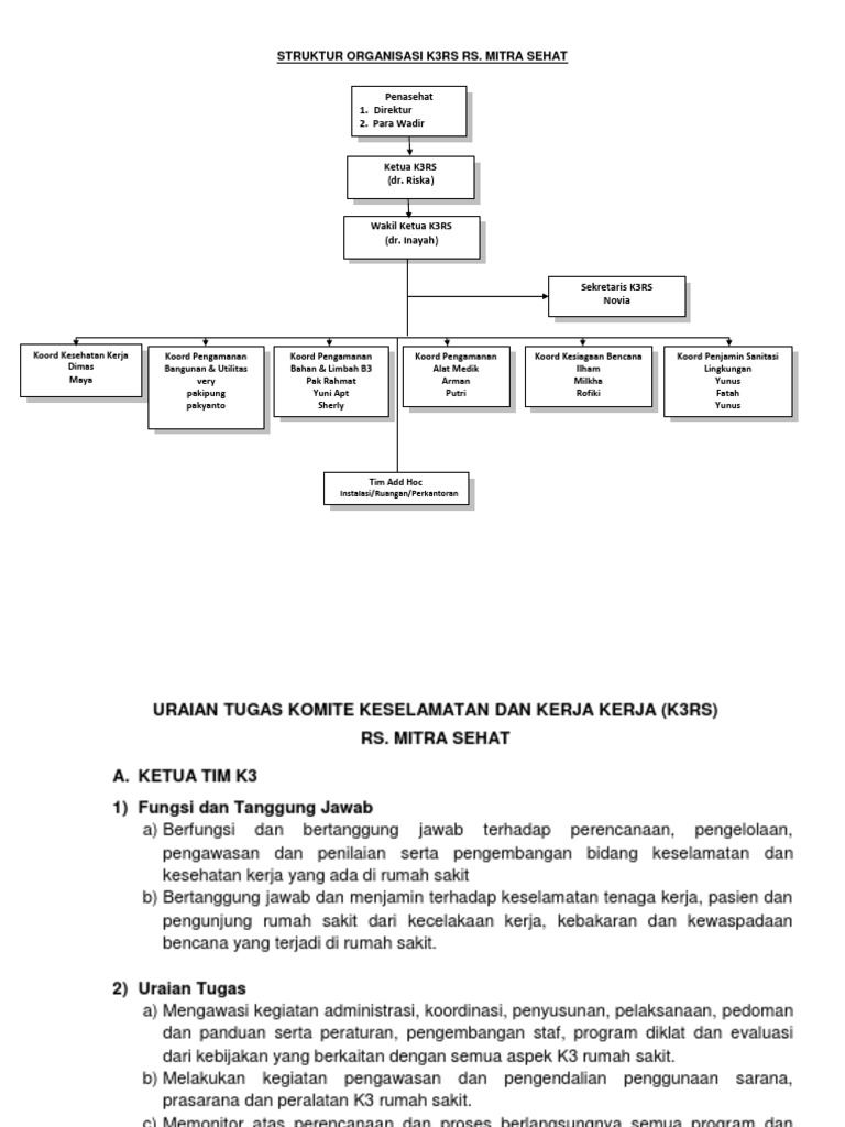 Detail Tugas K3 Di Rumah Sakit Nomer 13