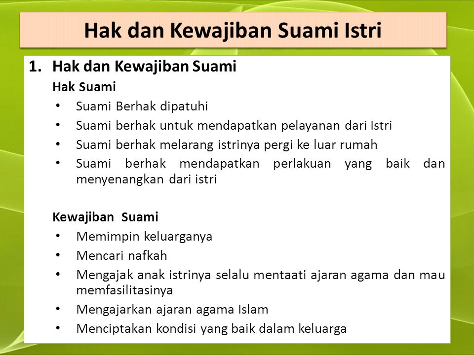 Detail Tugas Suami Dalam Rumah Tangga Nomer 32