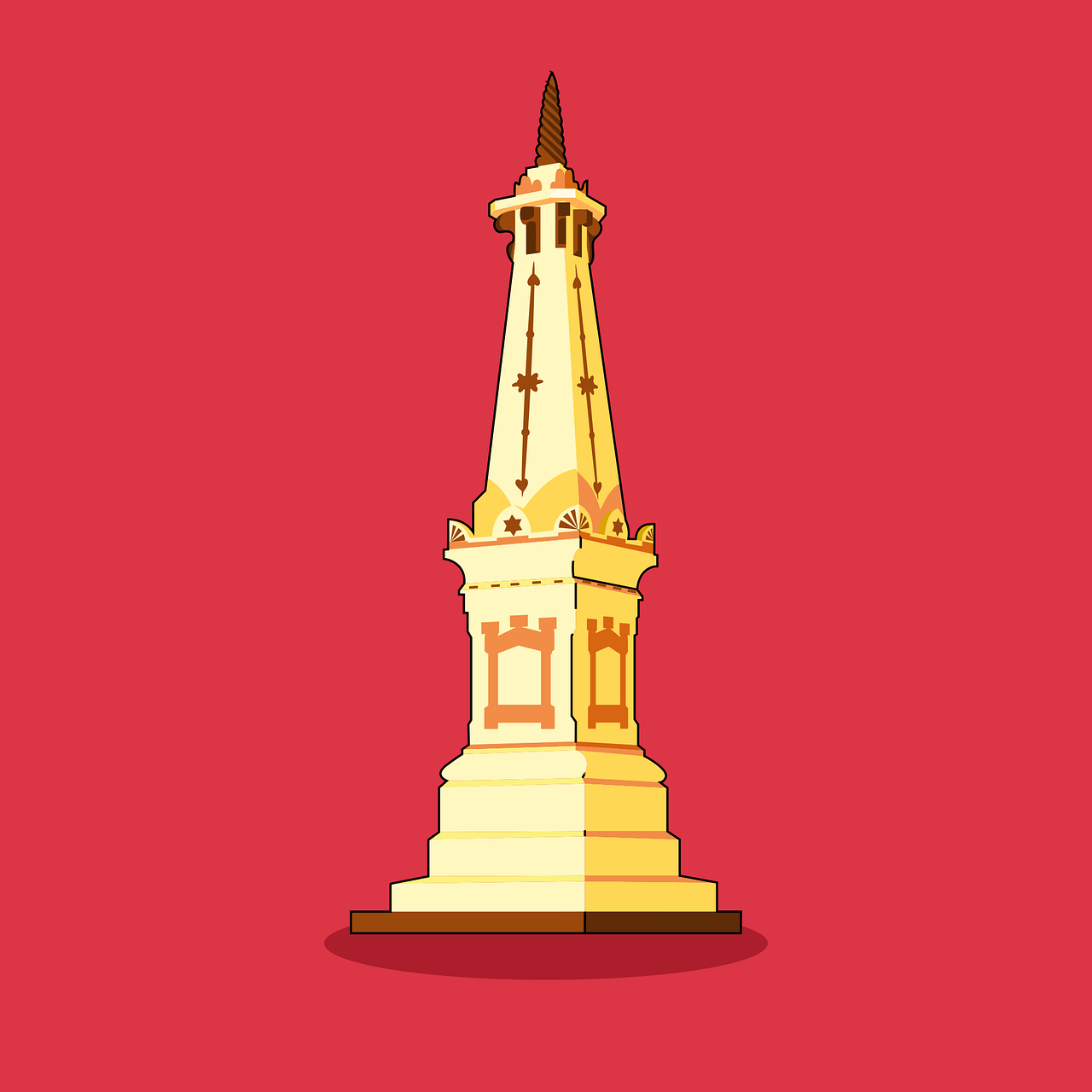 Detail Tugu Yogyakarta Vector Nomer 2