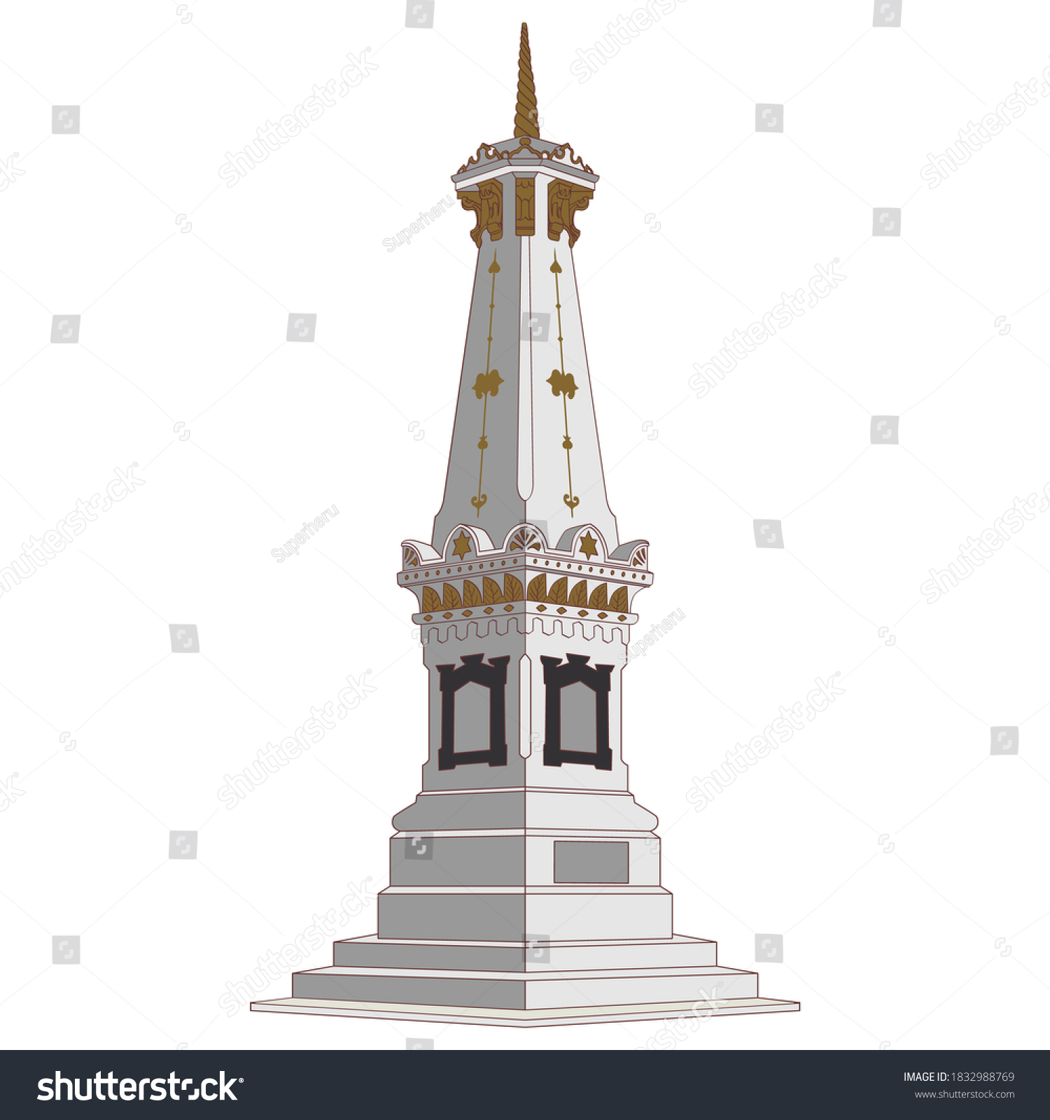 Detail Tugu Yogyakarta Vector Nomer 13