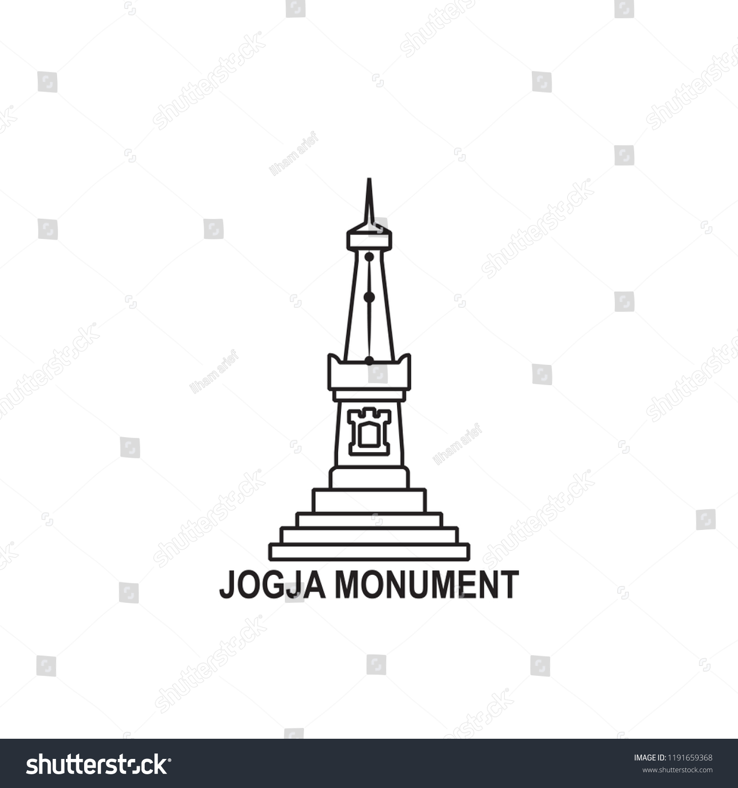 Detail Tugu Yogyakarta Vector Nomer 17