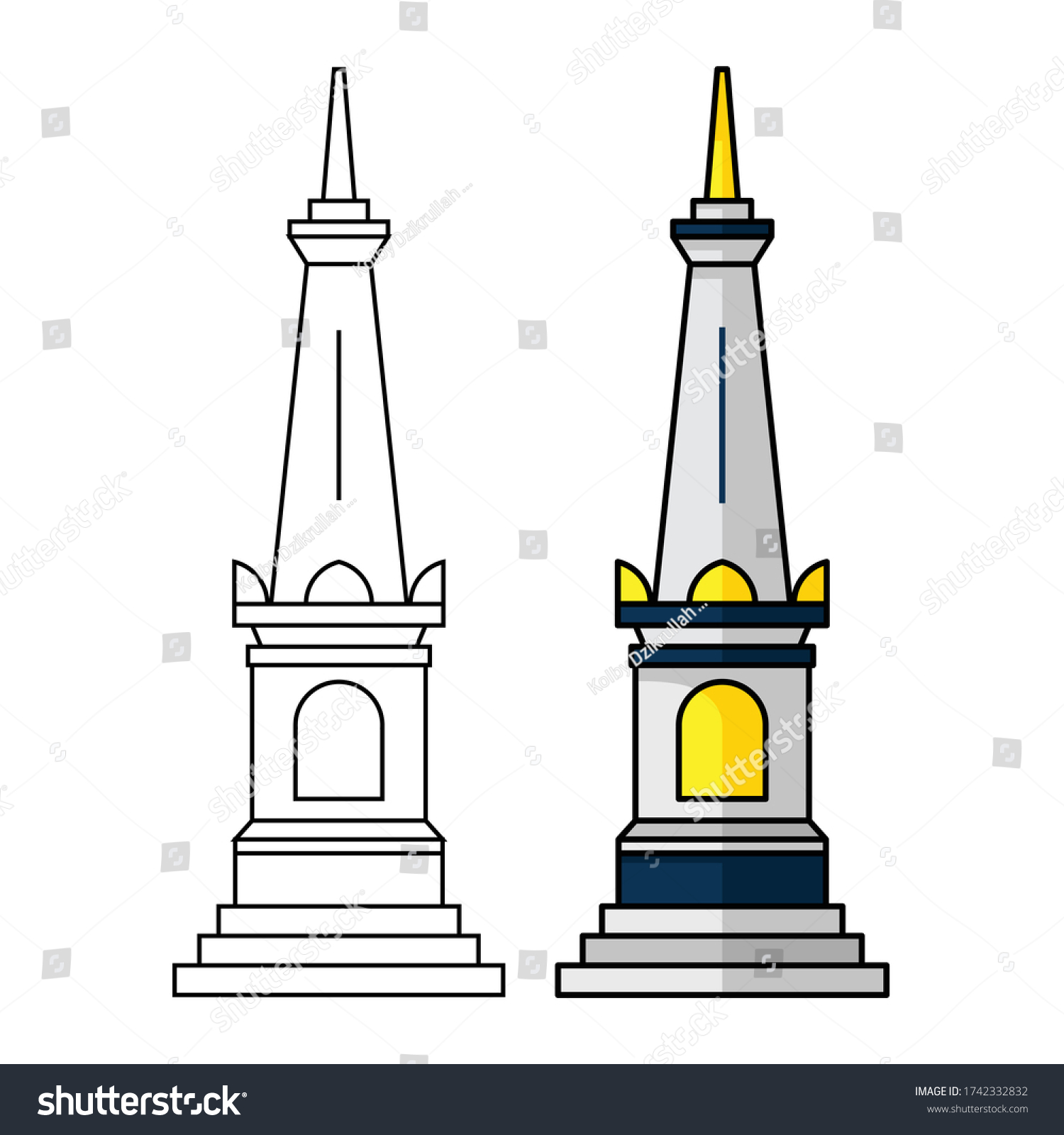 Detail Tugu Yogyakarta Vector Nomer 43