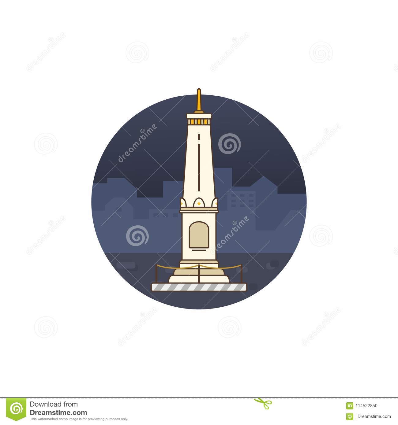 Detail Tugu Yogyakarta Vector Nomer 49