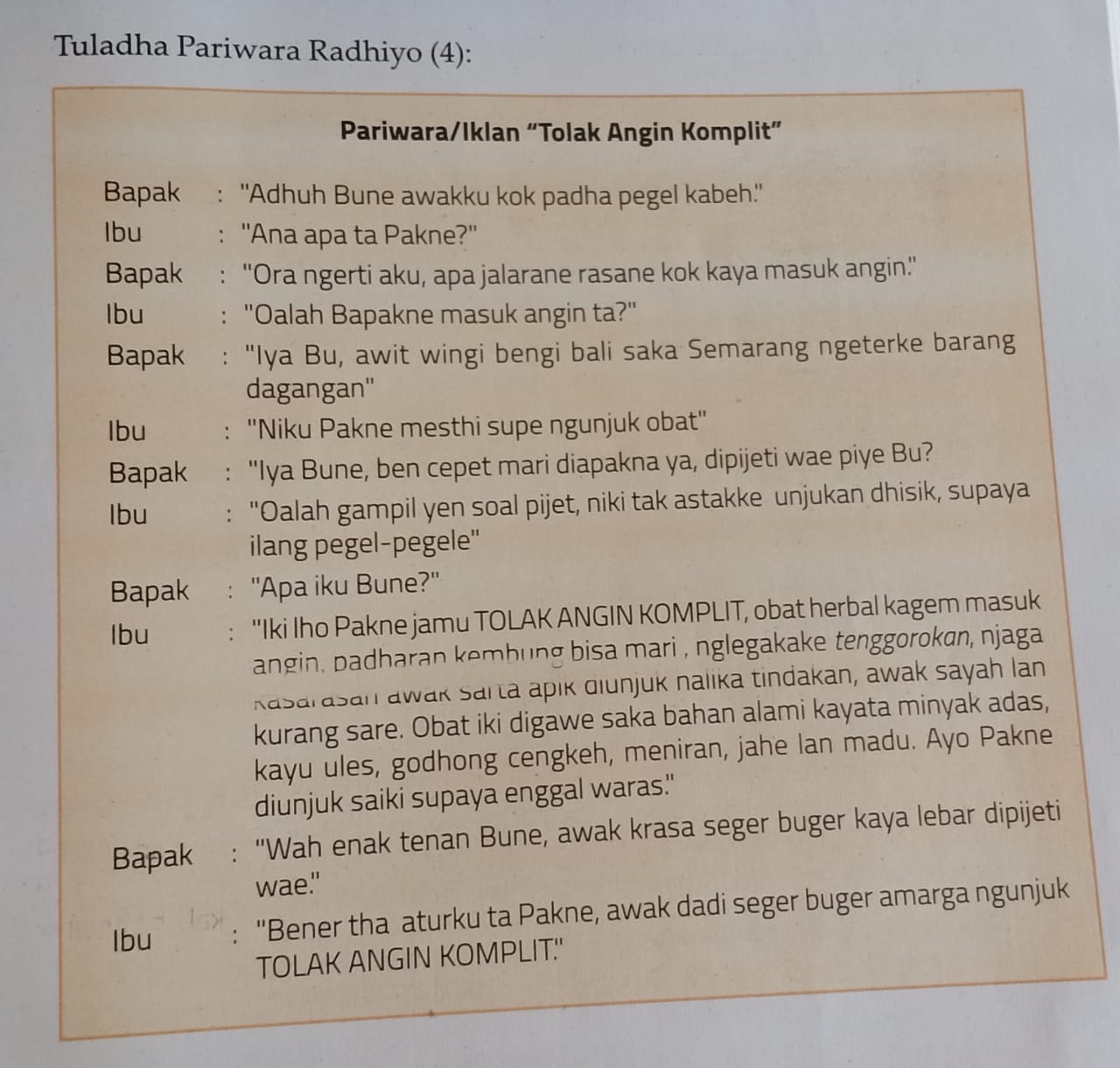 Detail Tuladha Pariwara Basa Jawa Nomer 36