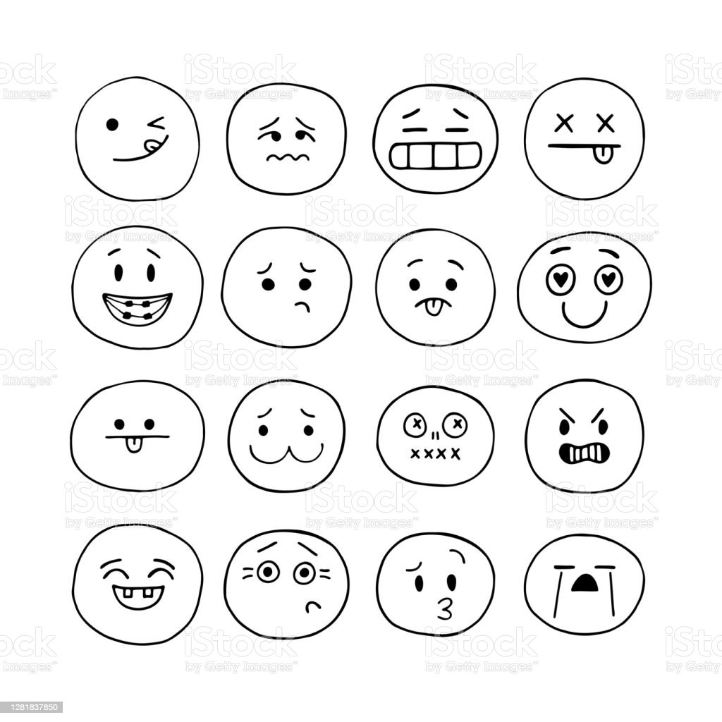 Detail Tulis Tangan Gambar Animasi Drawing Emoticons Nomer 2