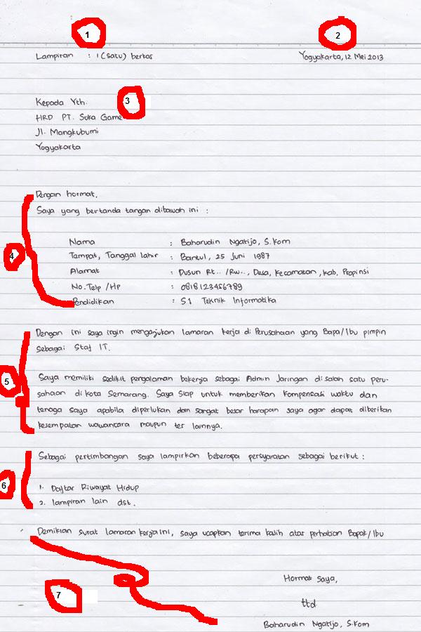 Detail Tulis Tangan Sederhana Contoh Surat Lamaran Kerja Nomer 19