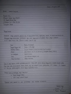 Detail Tulis Tangan Sederhana Contoh Surat Lamaran Kerja Nomer 21