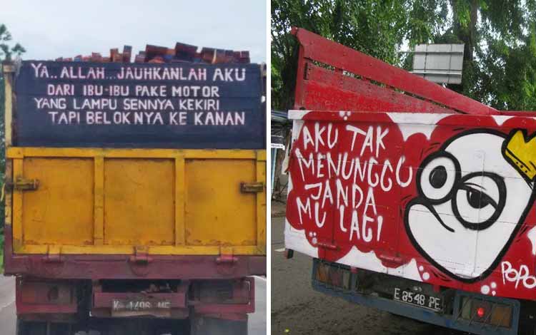 Detail Tulisan Belakang Truk Paling Kreatif Nomer 7