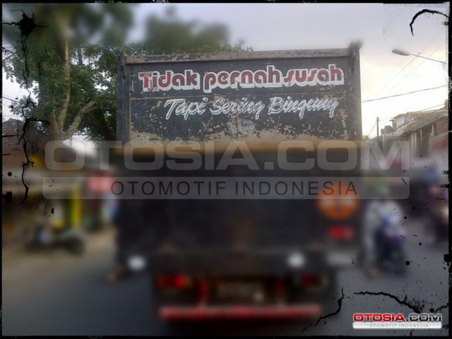 Detail Tulisan Belakang Truk Paling Lucu Nomer 50