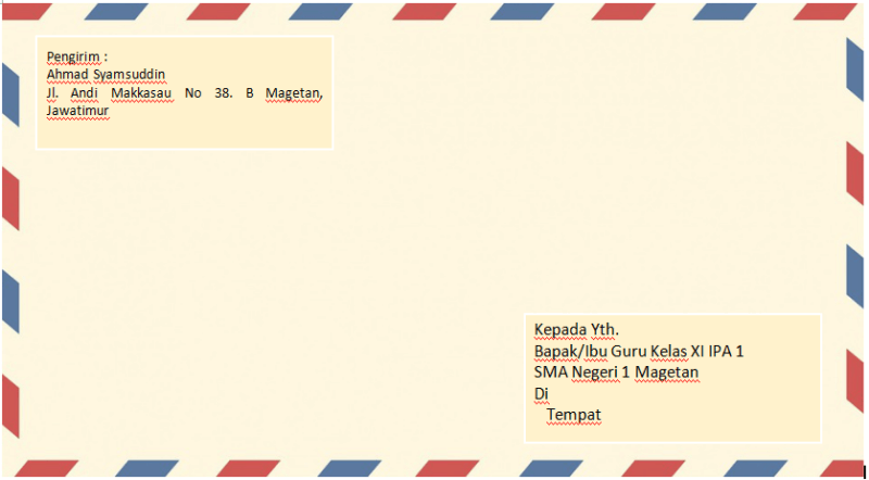 Detail Tulisan Di Amplop Surat Nomer 23