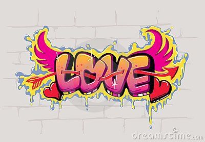 Detail Tulisan Grafiti I Love You Nomer 3
