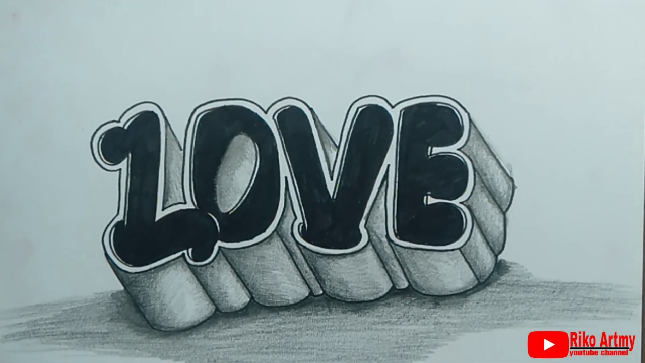 Detail Tulisan Grafiti Love Nomer 12