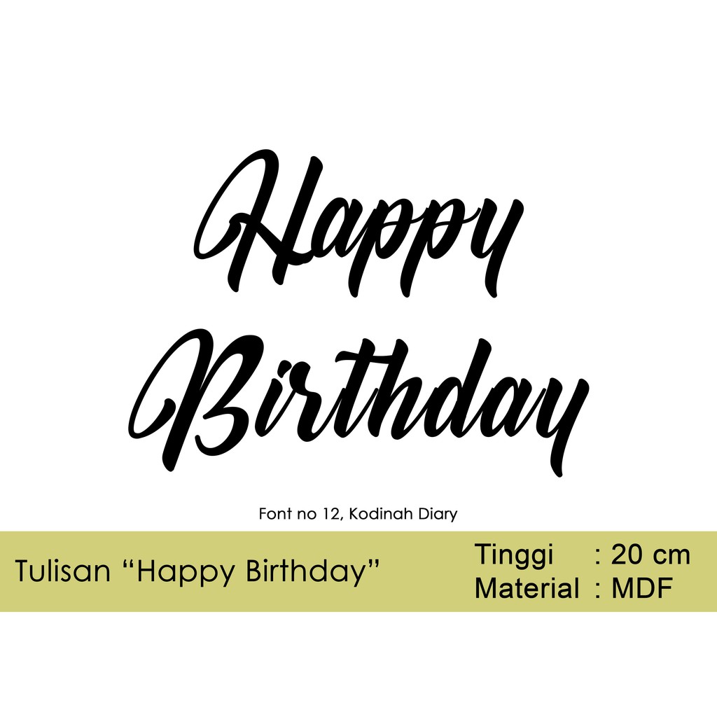 Detail Tulisan Happy Birthday Nomer 36