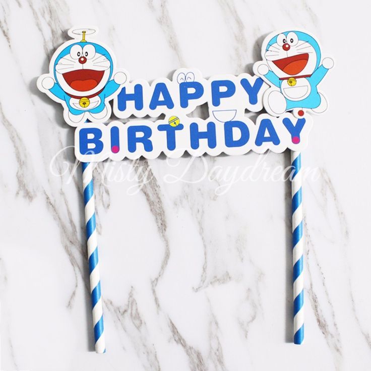 Detail Tulisan Happy Birthday Doraemon Nomer 17