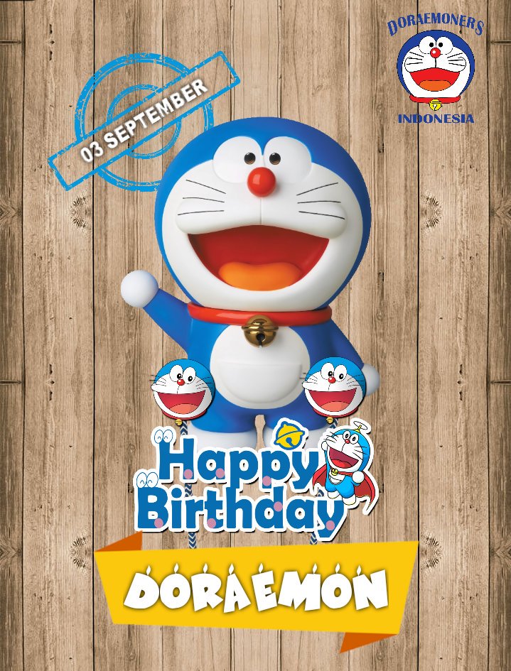 Detail Tulisan Happy Birthday Doraemon Nomer 6