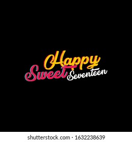 Tulisan Happy Sweet Seventeen - KibrisPDR