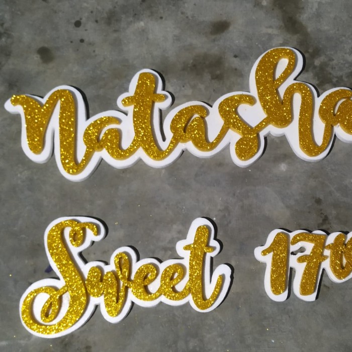 Detail Tulisan Happy Sweet Seventeen Nomer 42