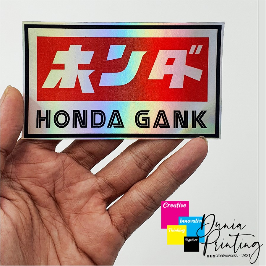 Detail Tulisan Honda Gank Nomer 10