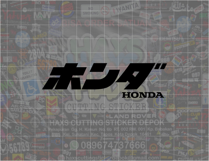 Detail Tulisan Honda Gank Nomer 34