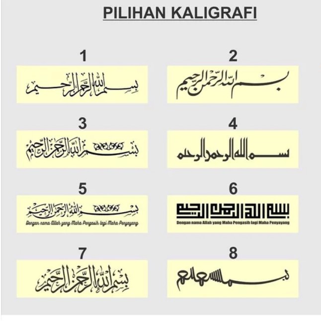 Detail Tulisan Kaligrafi Arab Nomer 7