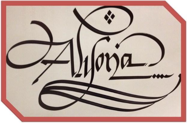 Detail Tulisan Kaligrafi Nama Nomer 32