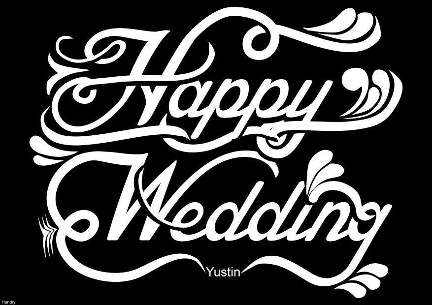 Detail Tulisan Keren Happy Wedding Nomer 5