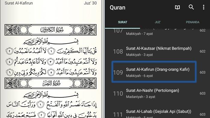 Detail Tulisan Latin Surat Al Kafirun Nomer 5