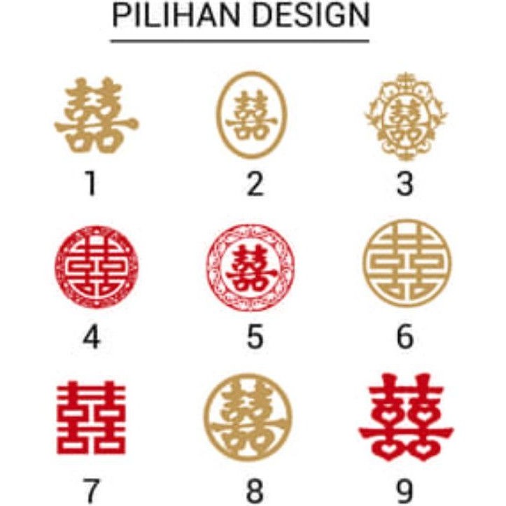 Detail Tulisan Shuang Xi Nomer 16