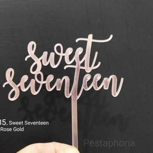 Detail Tulisan Sweet Seventeen Nomer 17