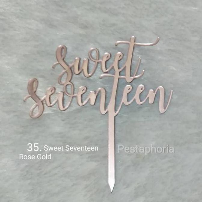 Detail Tulisan Sweet Seventeen Nomer 25