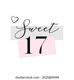 Detail Tulisan Sweet Seventeen Nomer 34