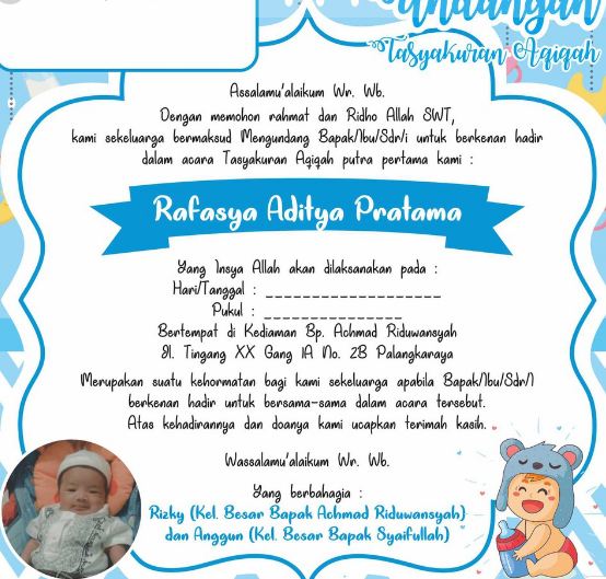 Detail Tulisan Untuk Aqiqah Anak Laki Laki Nomer 6