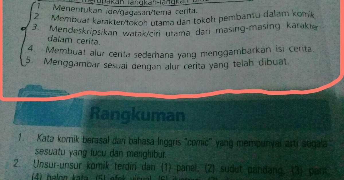 Tuliskan Syarat Menggambar Komik - KibrisPDR