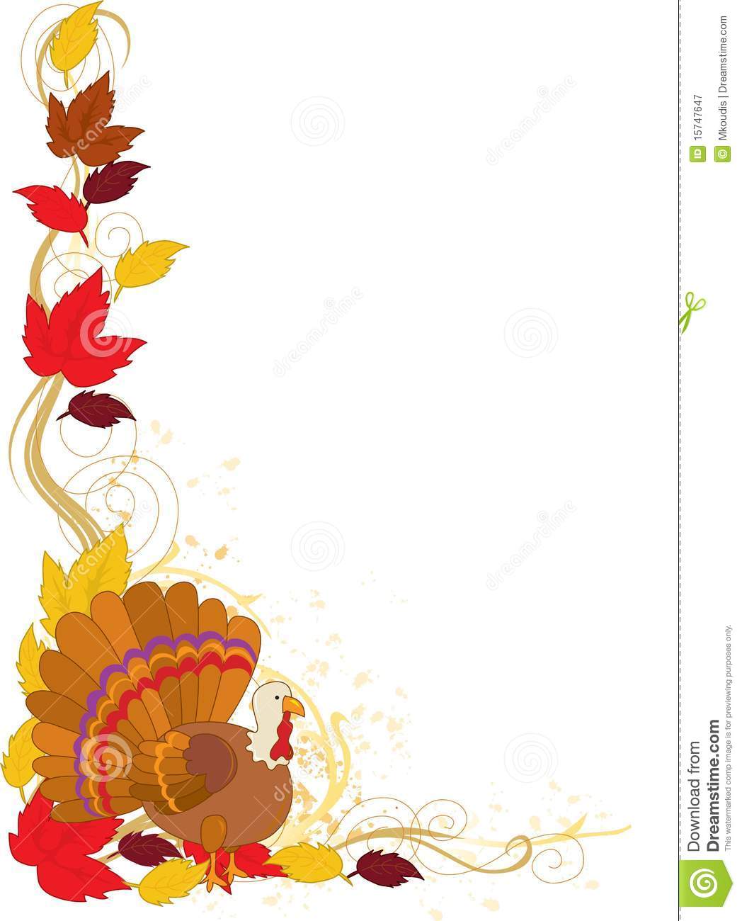 Detail Turkey Clipart Border Nomer 4