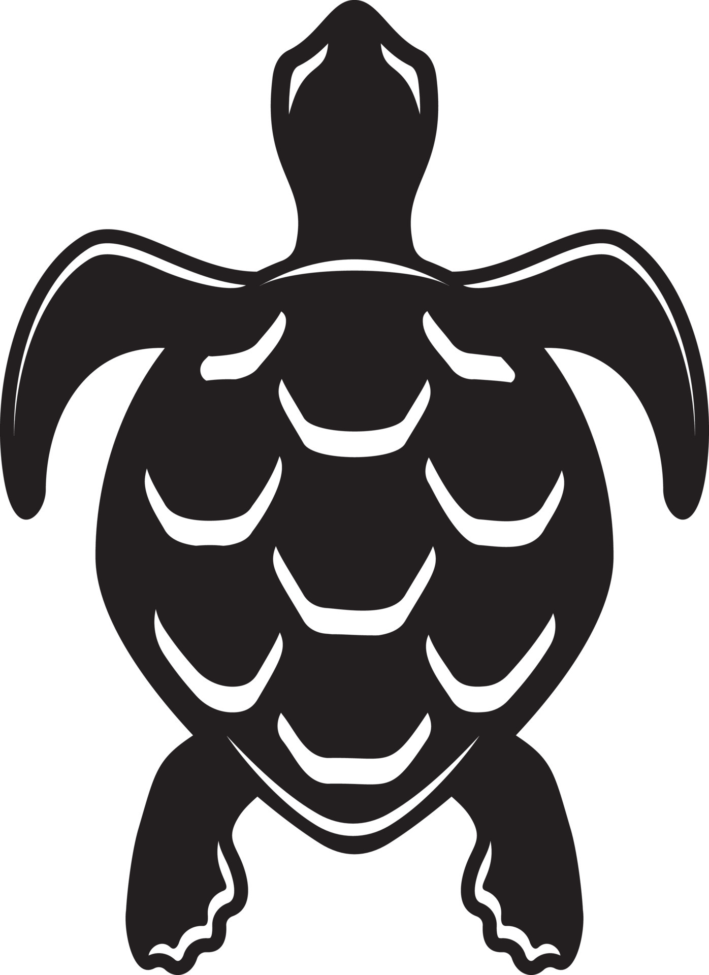 Detail Turtle Silhouette Vector Nomer 30