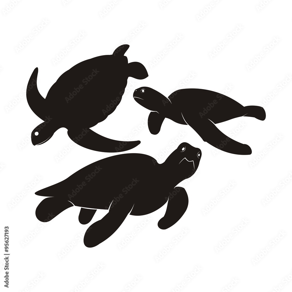 Detail Turtle Silhouette Vector Nomer 52