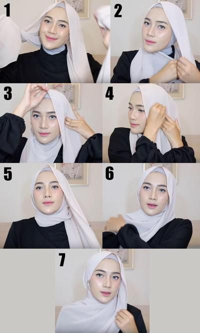 Tutorial Gambar Hijab Pashmina - KibrisPDR