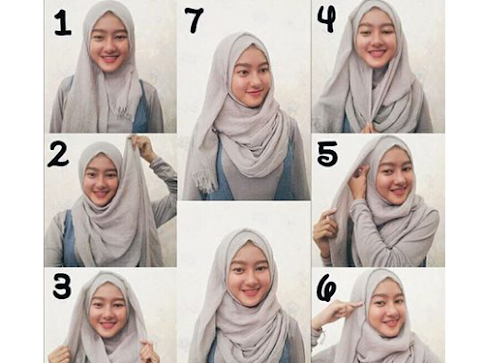 Detail Tutorial Gambar Hijab Pashmina Nomer 31