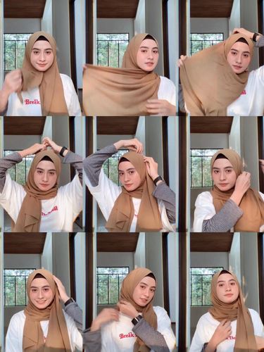 Detail Tutorial Gambar Hijab Pashmina Nomer 40