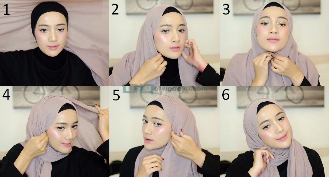 Detail Tutorial Gambar Hijab Pashmina Nomer 41