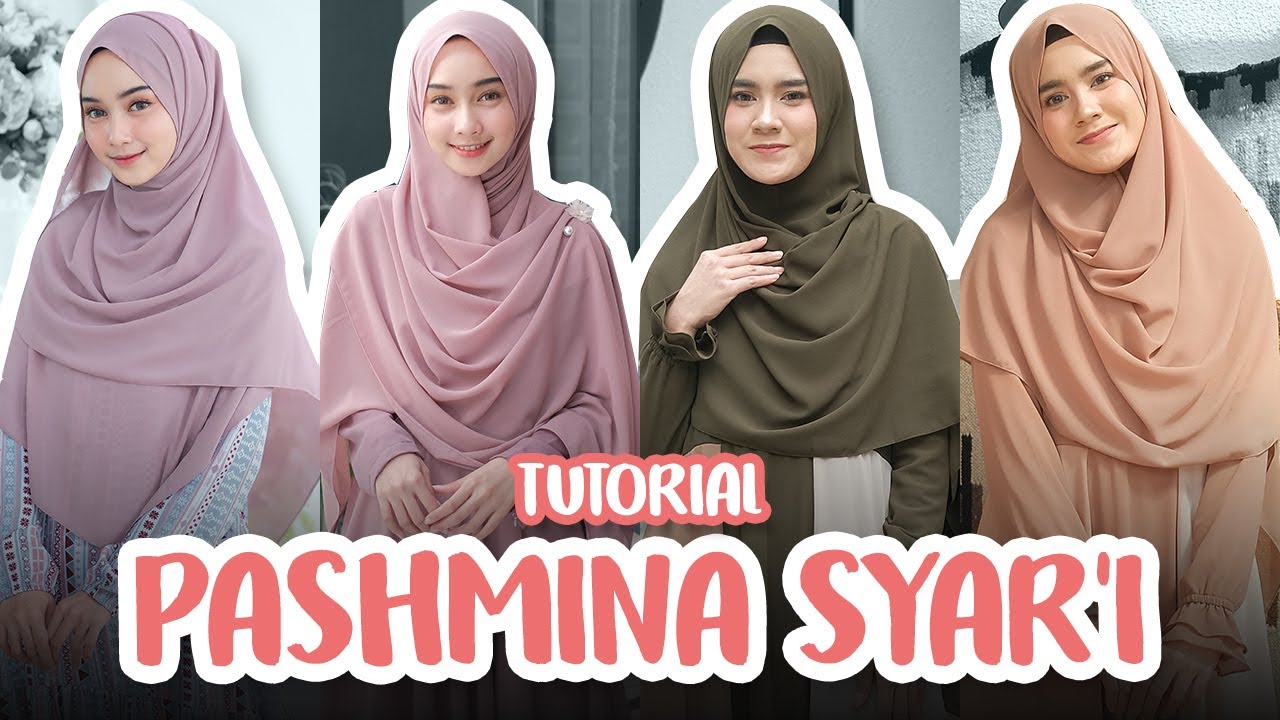 Detail Tutorial Gambar Hijab Pashmina Nomer 48