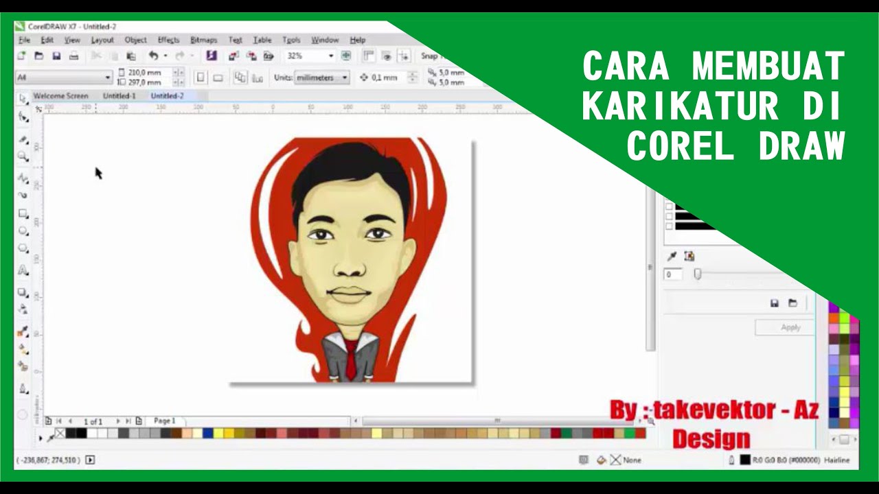 Detail Tutorial Karikatur Corel Draw Nomer 2