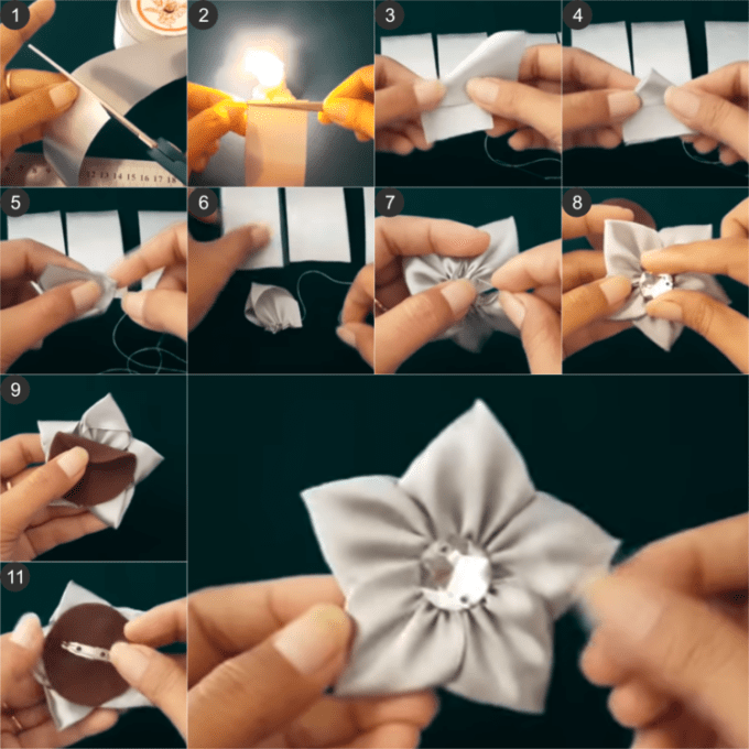 Detail Tutorial Membuat Mawar Dari Pita Nomer 45