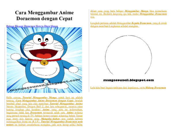 Detail Tutorial Menggambar Doraemon Nomer 26