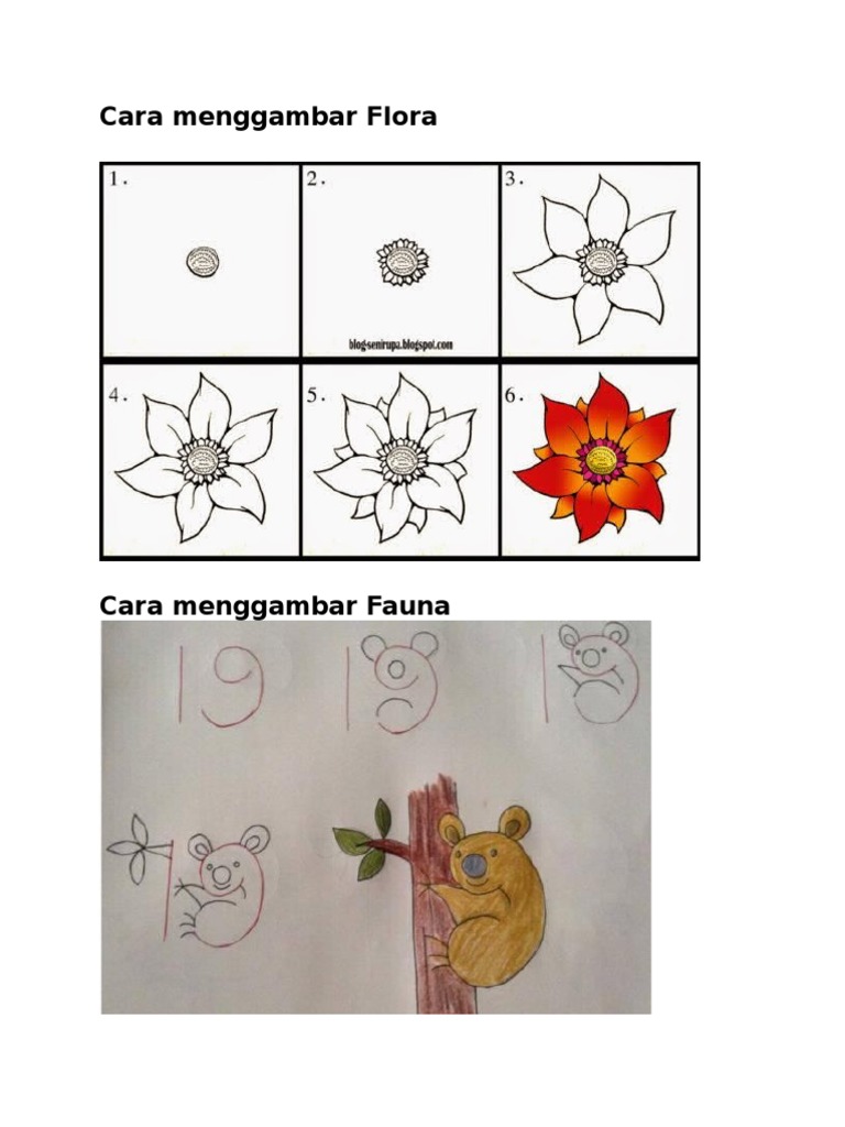 Detail Tutorial Menggambar Flora Nomer 27