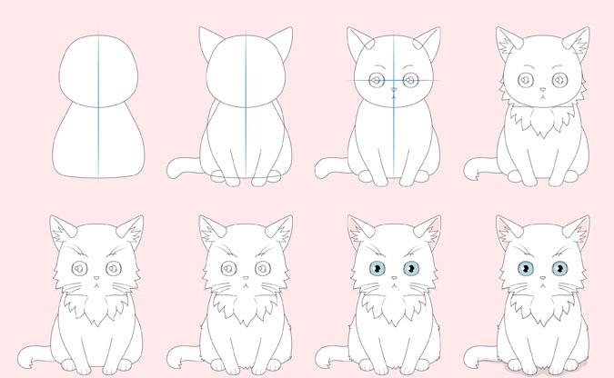 Detail Tutorial Menggambar Kucing Nomer 17