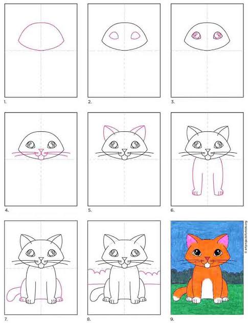 Detail Tutorial Menggambar Kucing Nomer 25