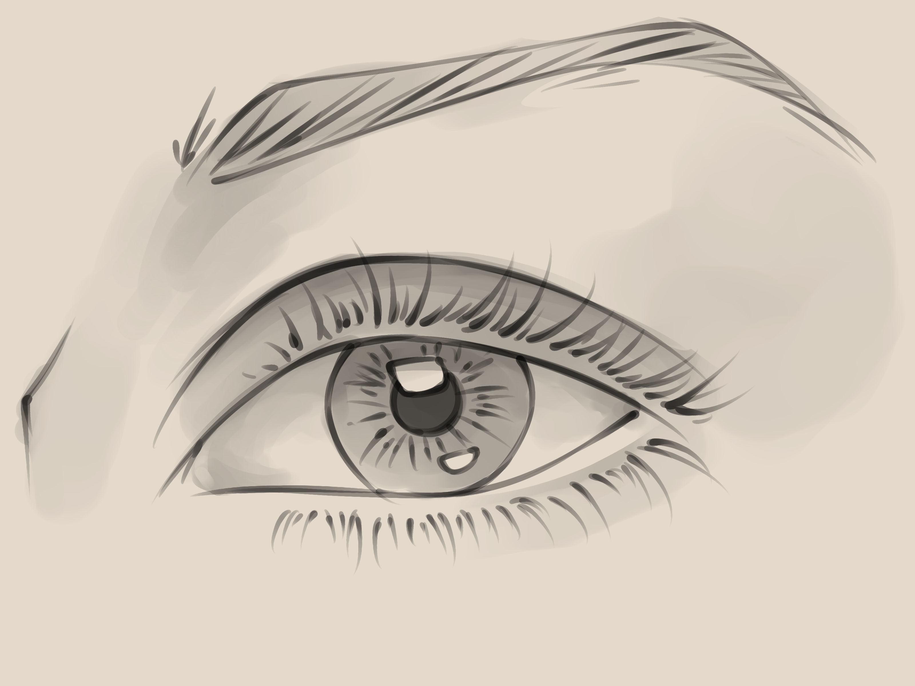 Detail Tutorial Menggambar Mata Nomer 2