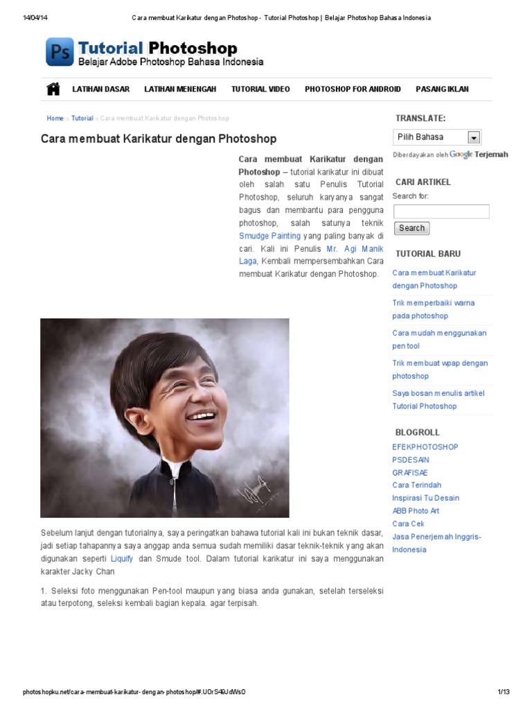 Detail Tutorial Photoshop Karikatur Nomer 19