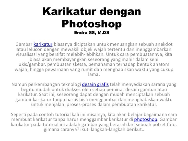 Detail Tutorial Photoshop Karikatur Nomer 38